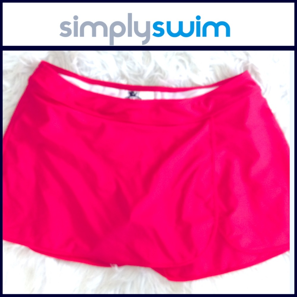 NWOT Simply Swim Faux Wrap Skirt